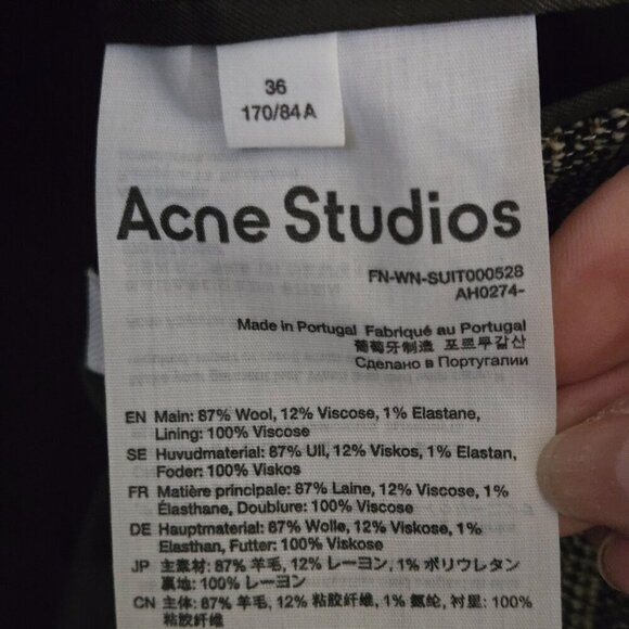 Acne Studios NWT Single Breasted Suit Jacket Size 36/4 - Picture 11 of 13